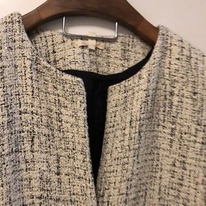 Eileen Fisher coat.  Never worn!  XL.  Soft oatmeal and black tweed.